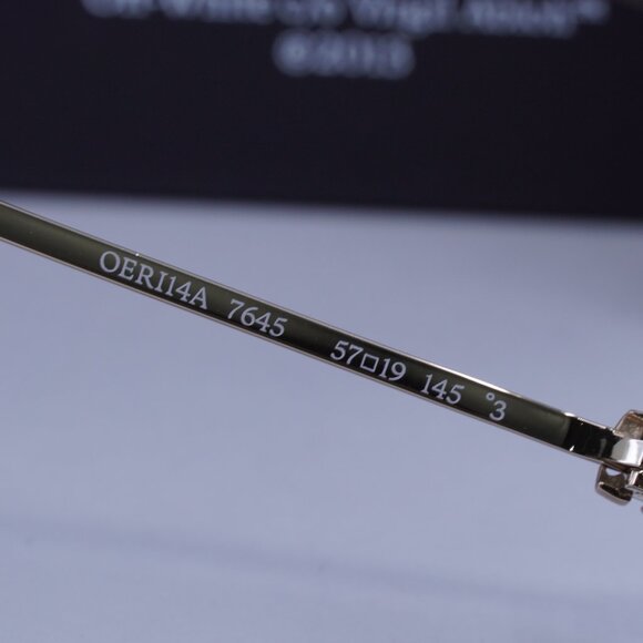 Off-White OERI14A CORTEZ 7645 Rectangle Sunglasses – Gold/Blue - Picture 7 of 11